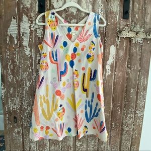 Cactus print dress with pockets
